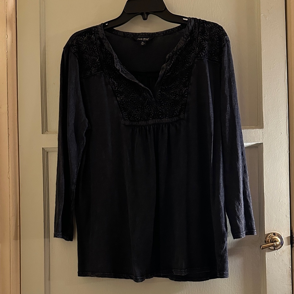 Lucky Brand Black Lace Women's Blouse